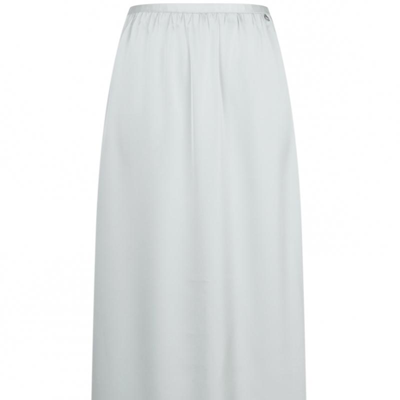 [SHop  ] Women S waiStband H Line Back Slit Satin Long Skirt Fwb wSk 21218 Ivory
