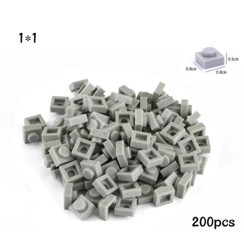 Non-Toxic 200Pcs Diy Building Blocks Thin Figures Bricks 1X1 Dots 21Color Educational Creative Size Compatible With 3024 Toys For Children
