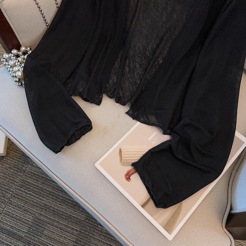 Cardigan Sciarpa Lavorato a Maglia da Donna Estivo - Protezione Solare, Versatile e Leggero