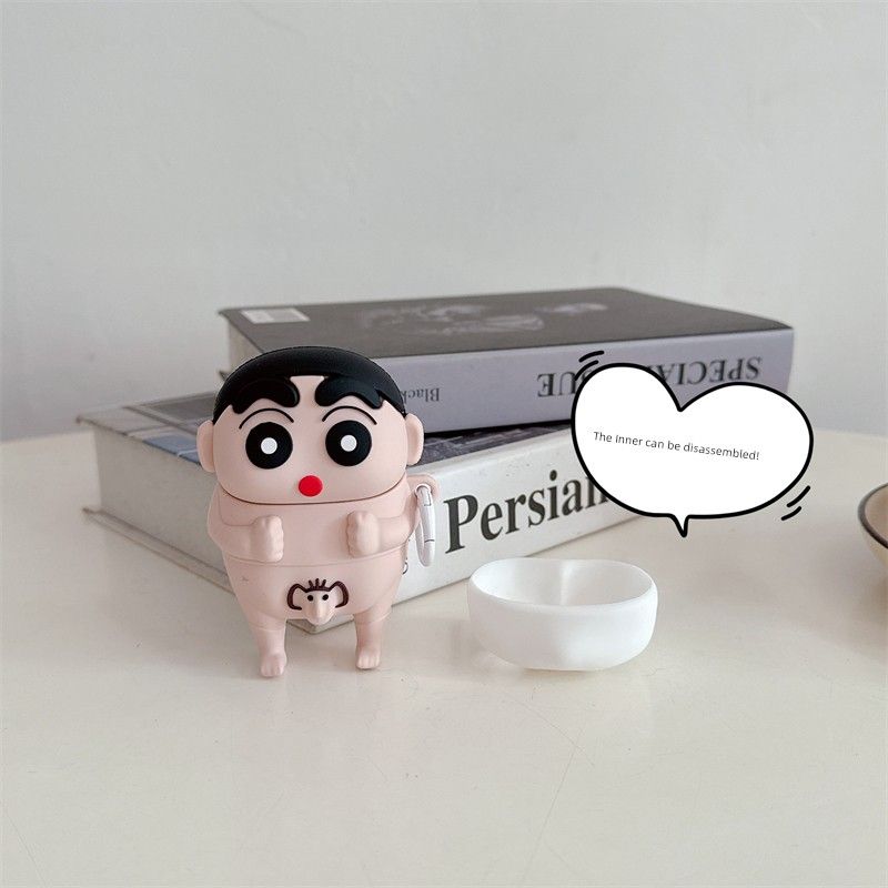 

for Apple Bluetooth Headset Case Airpods4 Silicone Soft Case Cartoon Cute Men and Women 3 Generation Shatter-resistant Box 5 Generation Earphone Bag Airpods Pro/Pro2 Neutral Wear underwear small new