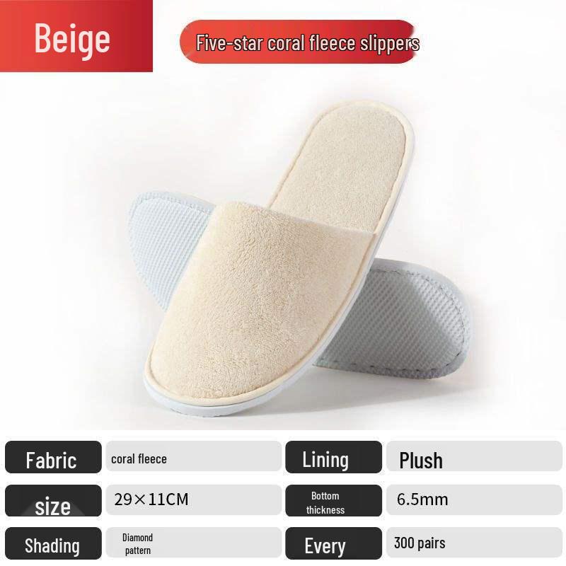 Luxurious Non-slip Hotel & Home Disposable Slippers