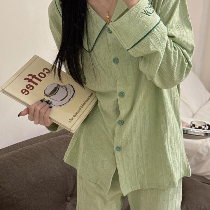 

Женские пижамы из хлопка с длинными рукавами, чисто-белые пижамы, женская домашняя одежда для спальни, женские пижамы XXL