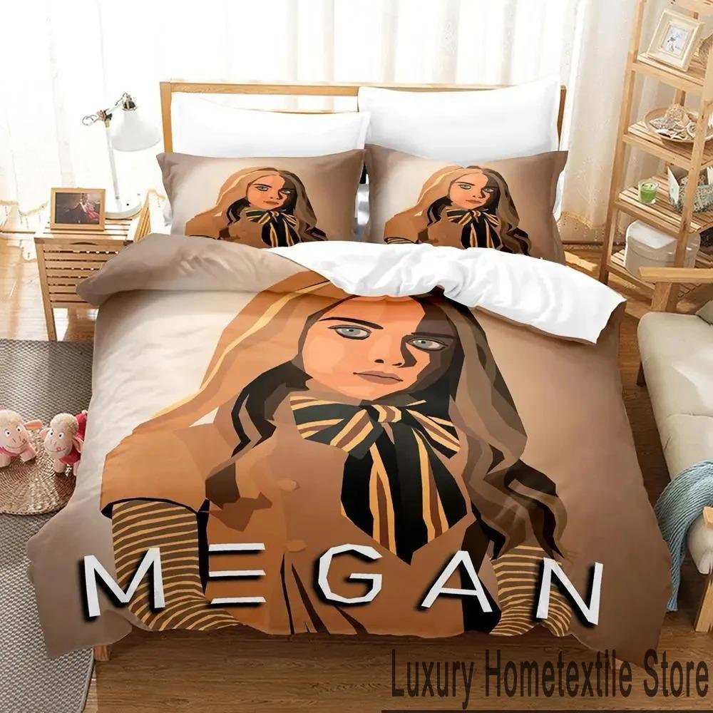 3D Tisk M3GAN Film Ložní souprava Chlapci Dívky Twin Queen King Size Povlak na přikrývku Povlak na polštář Postel chlapci Dospělí Domácí textil