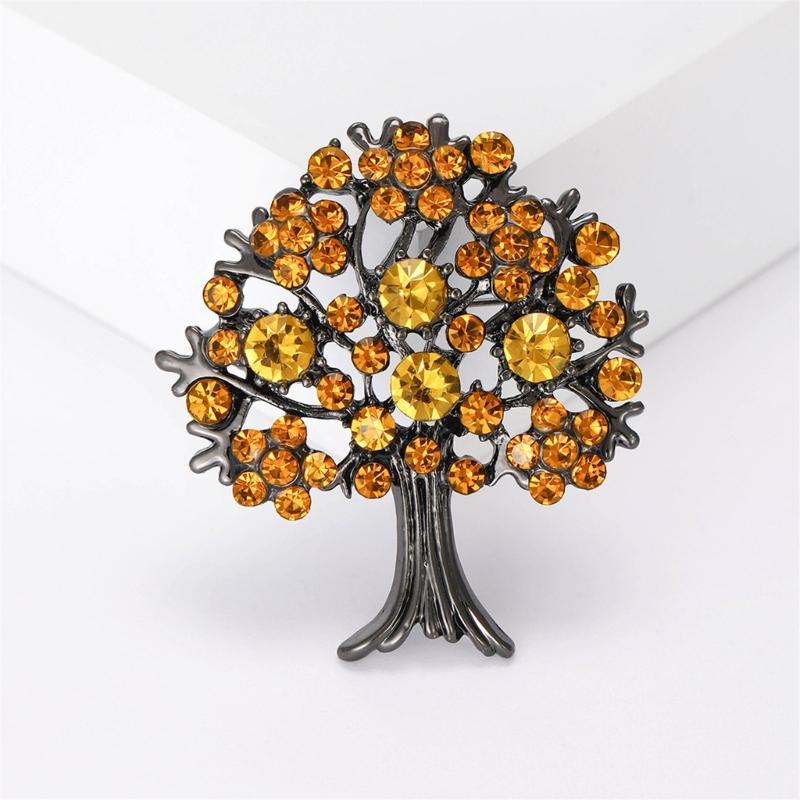Elegant tree Brooch Pin Distinctive tree Clothing Lapel Pin Essential Fashion Brooch Accessory