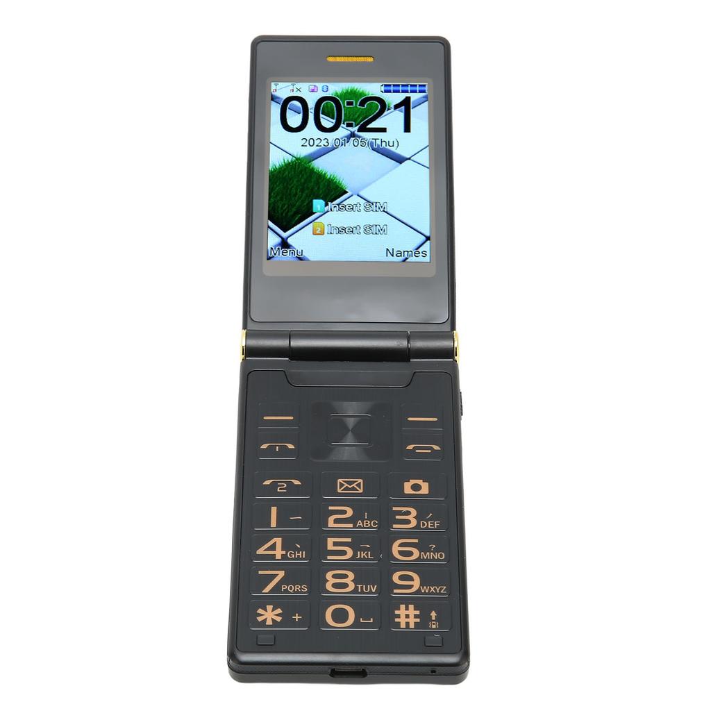Senioren-Handy 3 Zoll Doppelbildschirm 2G Dual-SIM-Steckplätze 5900mAh Entsperrtes Handy für Ältere Eltern