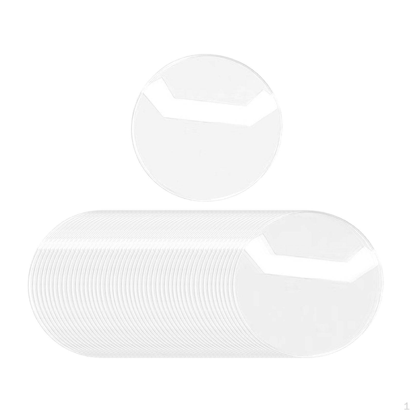 

50 Pieces Covers Round Making Accessories for Buttons Anime Idol Card Sleeves Transparent PVC 63mm for 58mm Badge