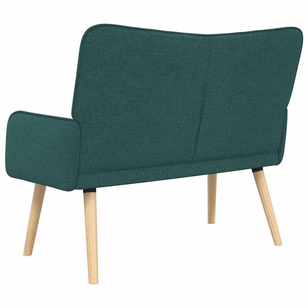 2 Seater Sofa in Dark Green 115 x 61 x 87 cm Fabric