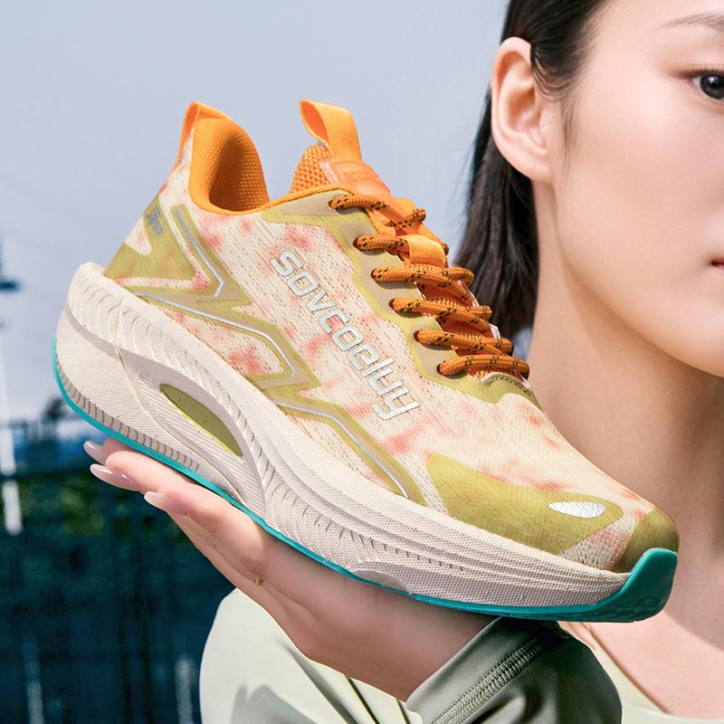 Herren Sports Spezialität Marathon Laufschuhe Carbonplatte Atmungsaktiv Leichtgewicht Damen Bequem Sportlich Rutschfest Dämpfung Stabilität Sneaker