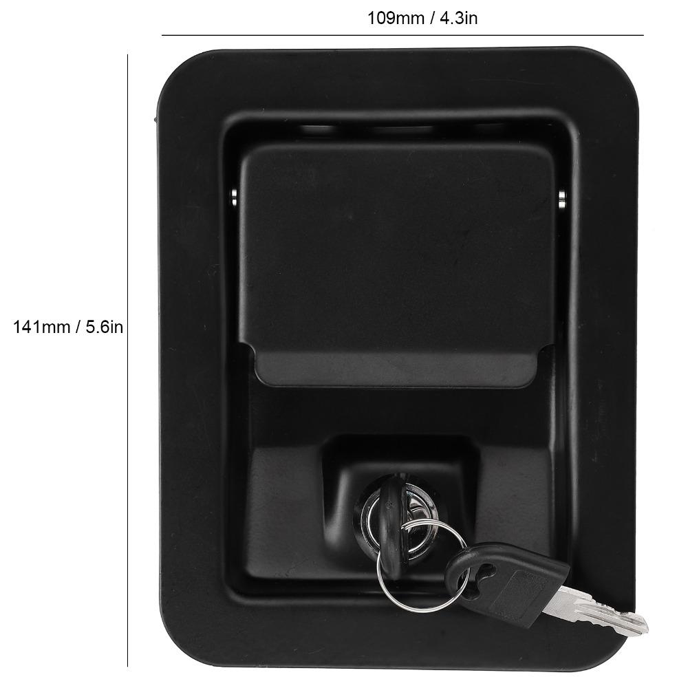 141*109mm Generator Panel Lock with Keys 4-Corner Mounting Square Panel Lock Stainless Steel Black Panel Mounting Lock