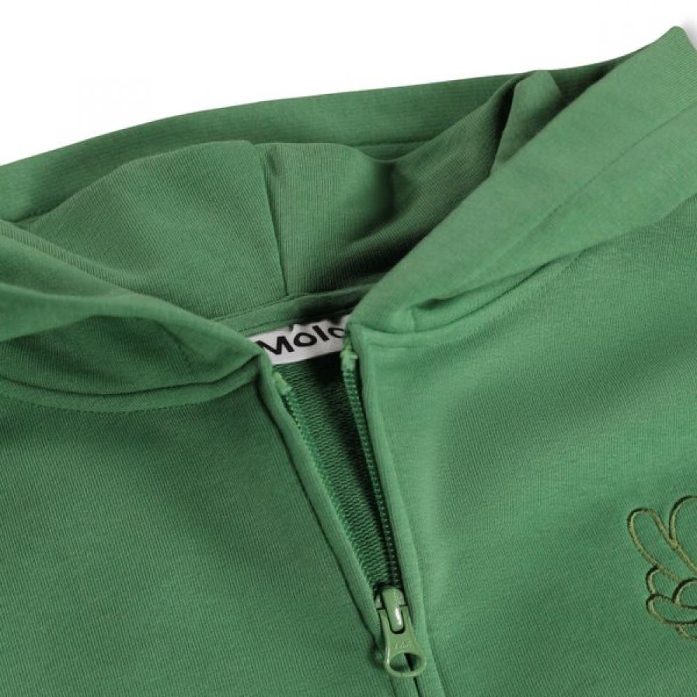 Molo 9 12 Years Mali Pop Green Zip Up Hoodie Cardigan Akis9cg002