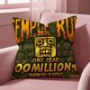 Temple Run Cushion Cover Multi-Scene Pillow Cover for Home & Car - Reversible, Soft & Durable for Daily Use