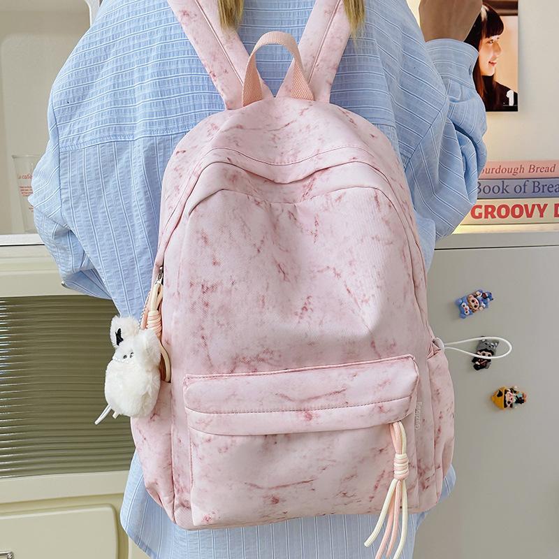 2025 new student large-capacity schoolbag women's tie-dye casual backpack fashion backpack