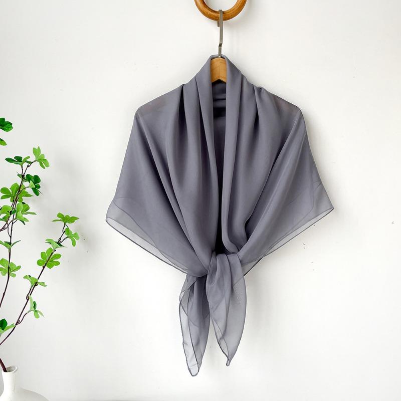Silk Scarf Large Square Scarf High Sense Satin Chiffon Shawl Middle East Headscarf Women's Scarf