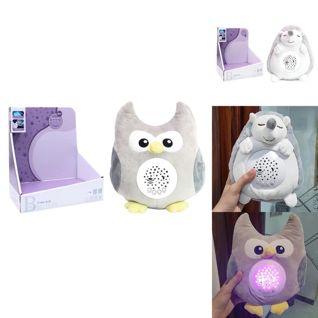 Interactive Cross-border Children's Animal Starry Sky Projector With Lights And Music Unicorn And Elephant Plush Toy