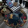 Black Bear Round Area Rug,Carpet Rug for Living Room Bedroom Sofa Playroom Decor,Non-slip Floor Mat