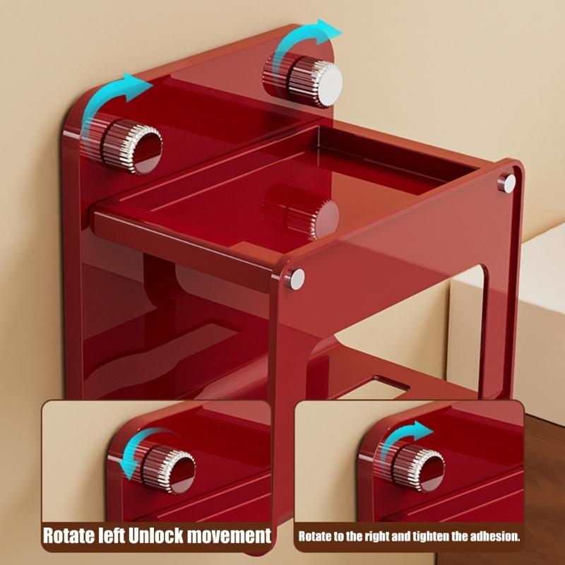 Plastic Large Opening Wall Mounted Tissue Holder Suction Cup Bathroom Organizers
