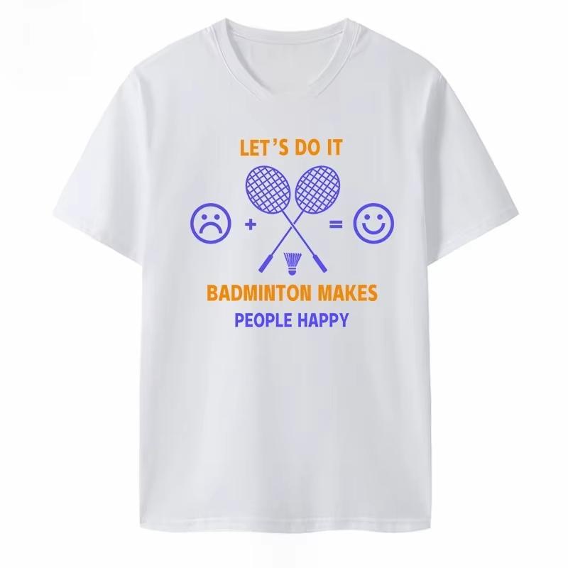 New SpringSummer Badminton Shortsleeved Emoji Cultural Tshirt Badminton Tshirt for Casual oversized t shirt kpop S
