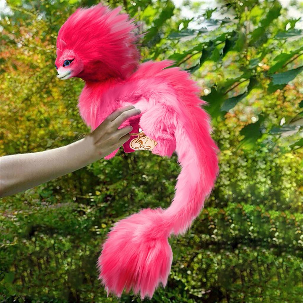 Fantasy Red Dragon Plush Toy Soft and Cuddly Stuffed Animal for Kids and Collectors, 24 Inches