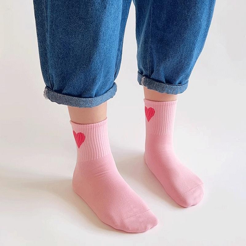 5 Paare/Set Kinder Mädchen Socken Frühling Herbst Kinder Socken für Mädchen Mode Liebe Süß Prinzessin Kind Studenten Socke 2-13 Jahre