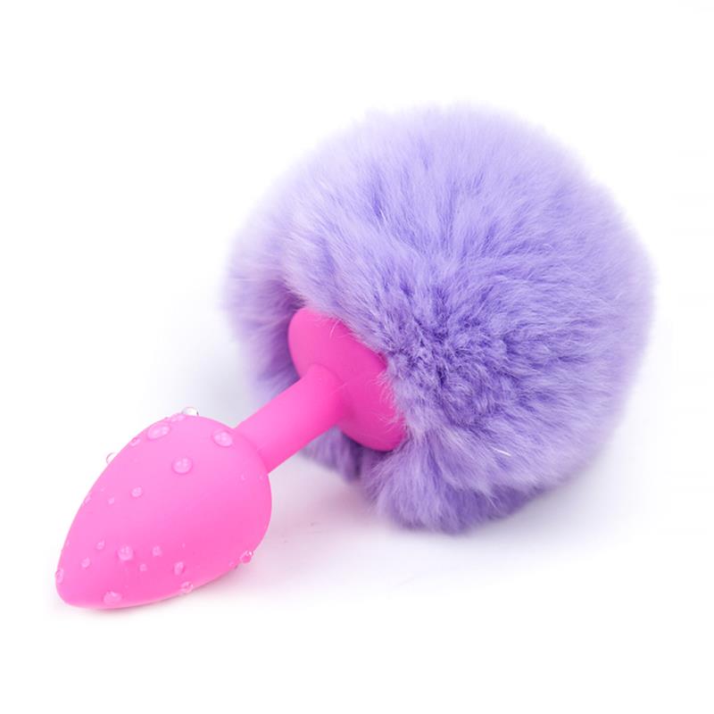 Light Purple Pompom Anal Plug Size S