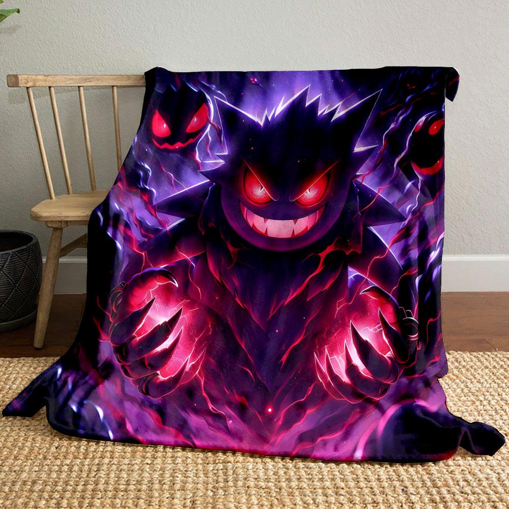 

Плед Gengar Haunted Glow Плед для спальни Плед для гостиной Дивана обеденный перерыв Мягкий уютный плед для друга Фестиваль Подарок 80cm x 120cm
