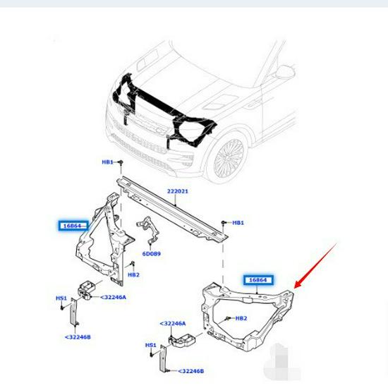 Land Rover Range Rover 2023 Sport Model Front Headlight Frame - LR167068/LR167067
