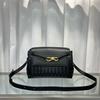 2026 Cross-border Leather Woven Messenger Bag, the Same Fashion Trend for Men and Women, Commuting Versatile Single Shoulder Messenger Bag Bag