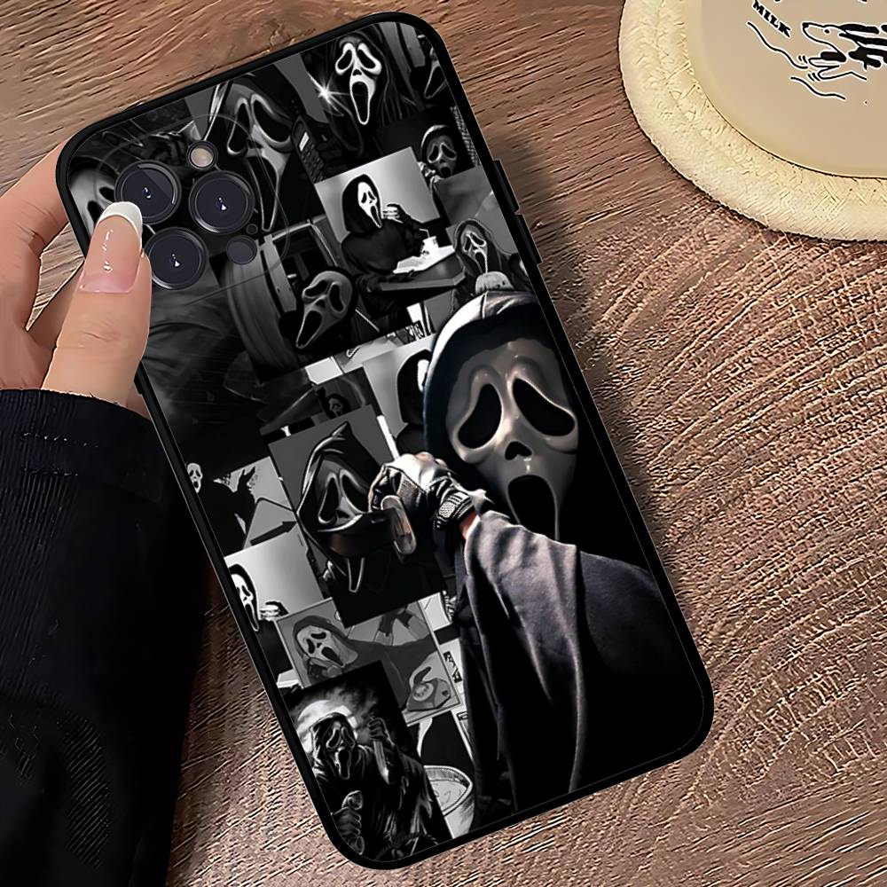 Ghost Face Art Scream Phone Case For IPhone 16 17 Air 15 14 13 12 11 Pro Max 16E Plus Fundas