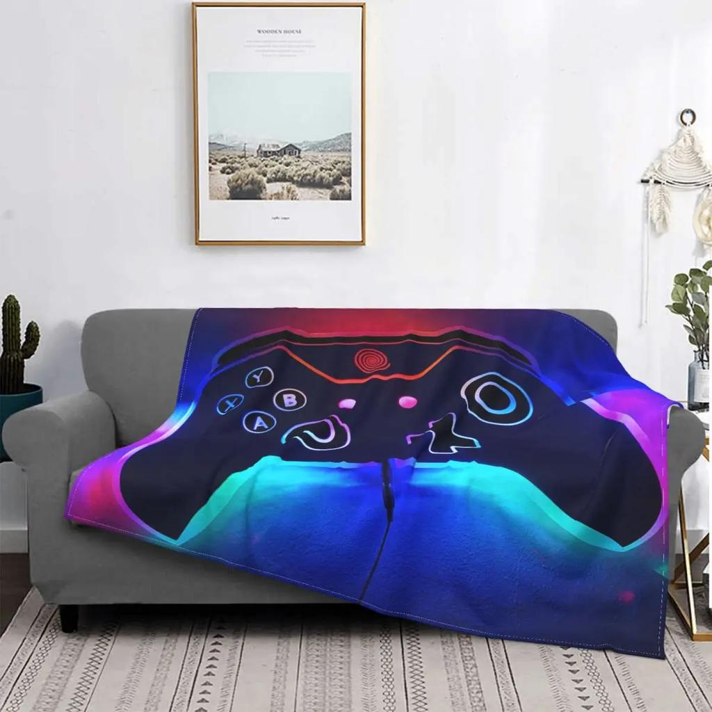 3D Print Gamepad Baby Blankets Sofa Cover Print Fleece Gamer Gaming Breathable Soft Throw Blankets for Bedding Car Bedspread