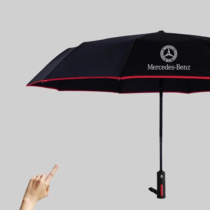 Pentru Mercedes-Benz A C E S V Class AMG Sprinter GLC CLS GLA GLK ML SLK SL Vito Mașină Umbrelă Parasolar Automată Pliabilă Rezistentă la Vânt