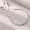 Silver Color Inlaid Zircon Bracelet for Women New Fashion Elegant Tennis Chain Party Jewelry Gifts