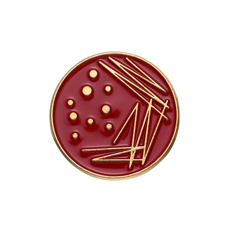 Modern Red Geometric Pin Alloy Brooch Unique Fashion Accessory For Clothing And Handbags