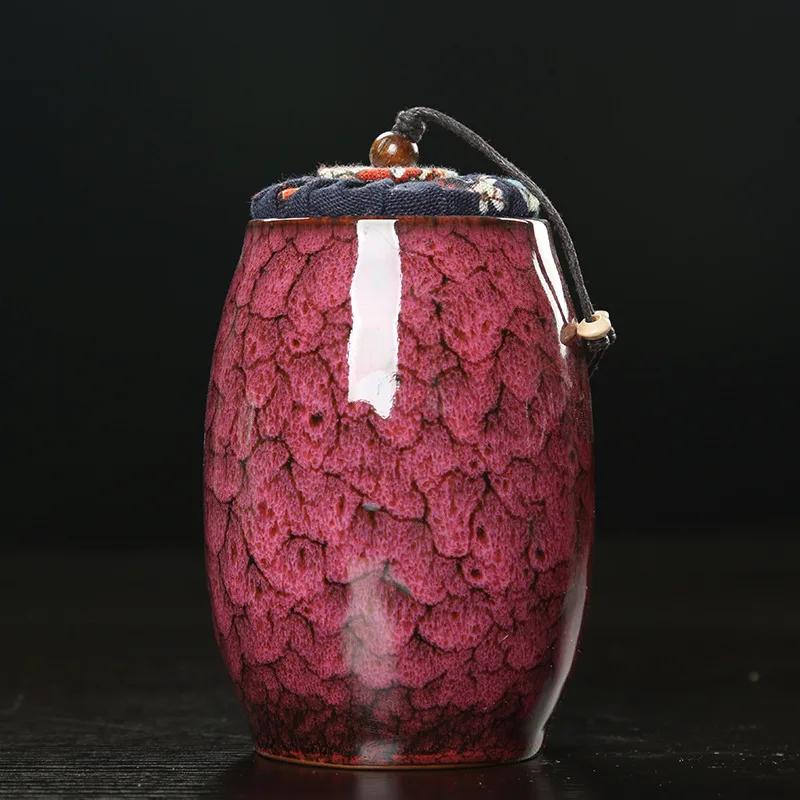 Color Kitchen Food Jar Mini Ceramic Medicine Jar Sealed Tea Caddy Desktop Decoration Gift Box Bottle Container Home Decoration