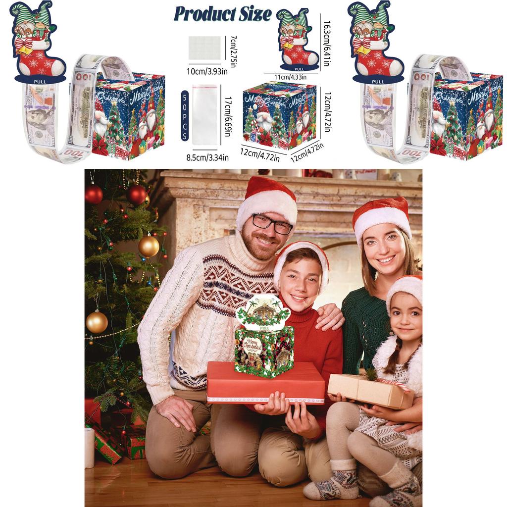 Christmas Blue Money Box With Party Decor For Holiday Celebrations