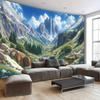 Magnificent Tapestry1Pc Magnificent Mountains Forest Creek Aesthetic Polyester Print Tapestry | Birthday Gift, Room Decoratio