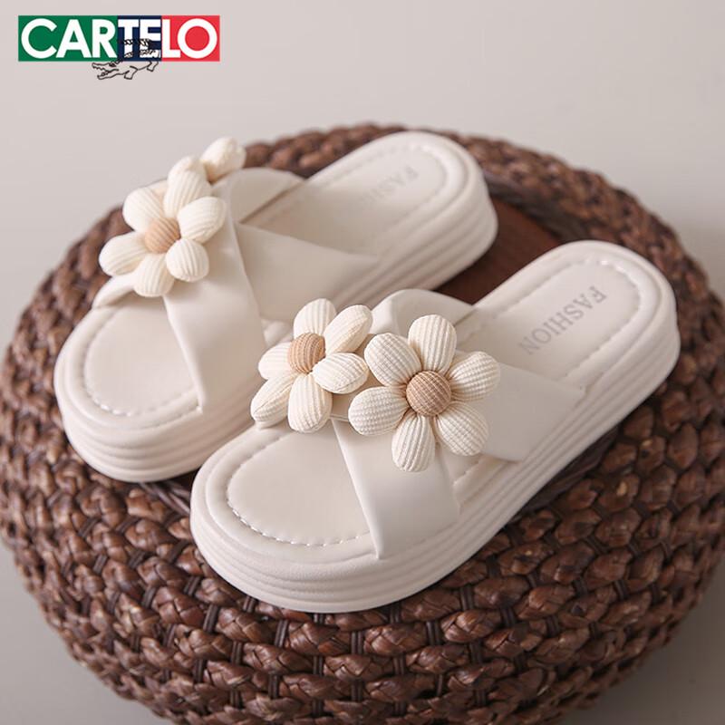 Cartelo Women s Floral Beach Flat Sandals 38