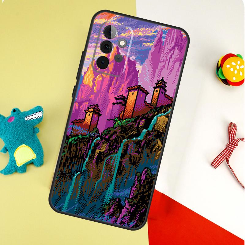 Art Pixel Aesthetic For Samsung Galaxy A54 A34 A14 A55 A35 A15 A53 A33 A13 A05 A06 A16 A22 A32 A52 Phone Case