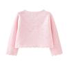 Synpos Children Girls Cover Up Bolero Shrug for Wedding Party Dress Kids Girl Knit Flower Long Sleeve Cropped Cardigan 1-4 Years