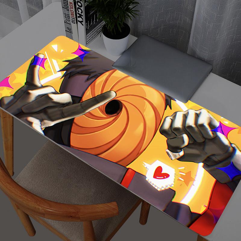 Naruto Obito Uchiha Extra Large Gaming Mouse Pads Computer Gamer Laptop Keyboard Carpet Mouse Mat NonSlip Rubber Table Rug