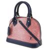 Louis Vuitton Alma BB Handbag M54548 Epi Denim 2WAYShoulder Red / Dark Blue Epi Leather Women Used