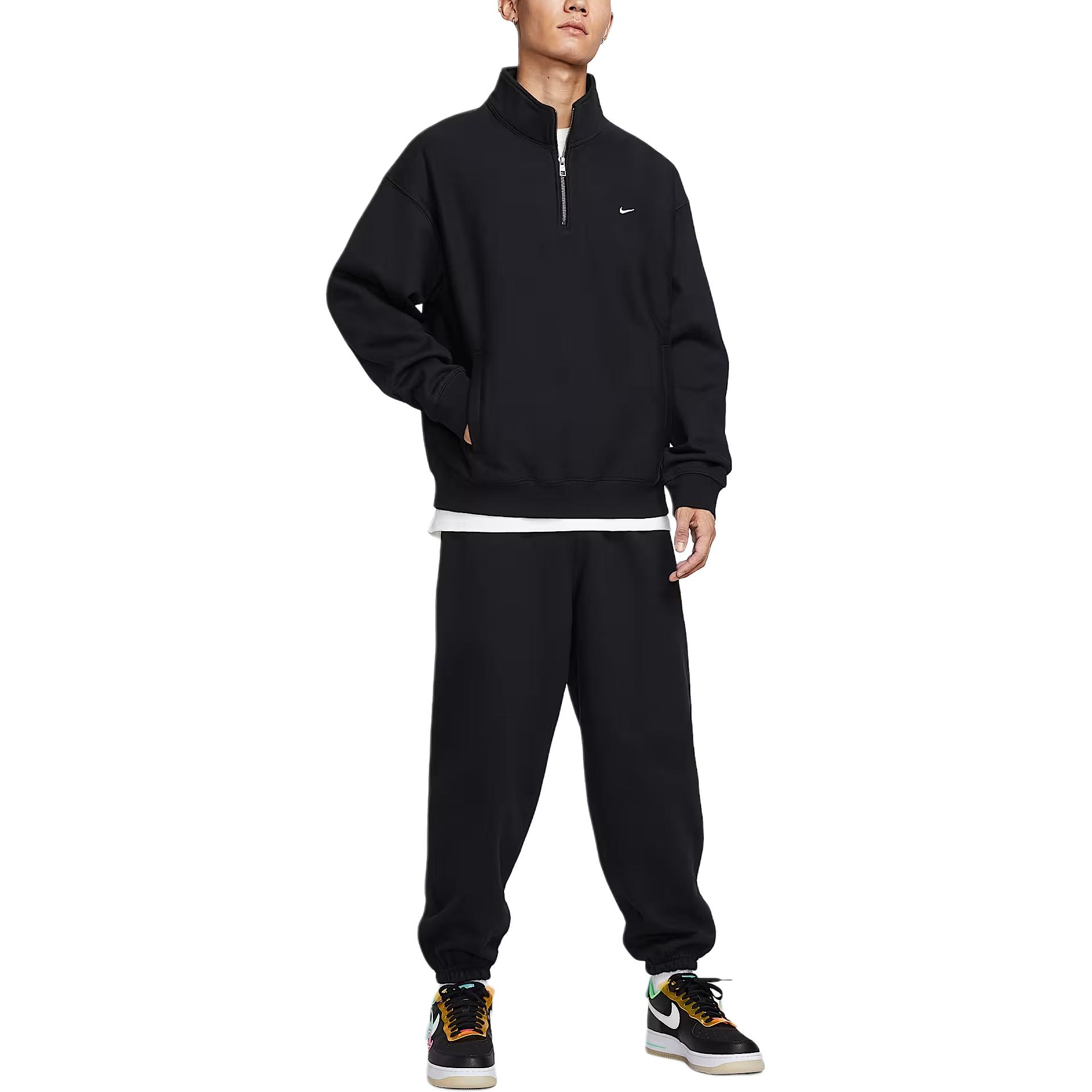 Nike Solo Swoosh Loose Fleece Long Sleeve Sweatshirt Men Sweatshirt HV1095-010 2XL