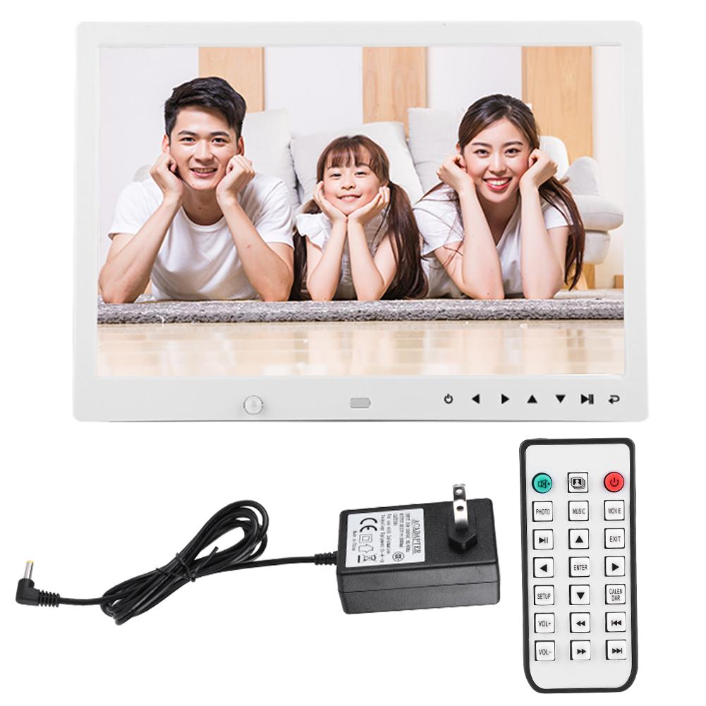 13" HD Wielofunkcyjna Ramka Cyfrowa z Detekcją Ruchu Odtwarzacz Muzyki i Filmów (WhitE )