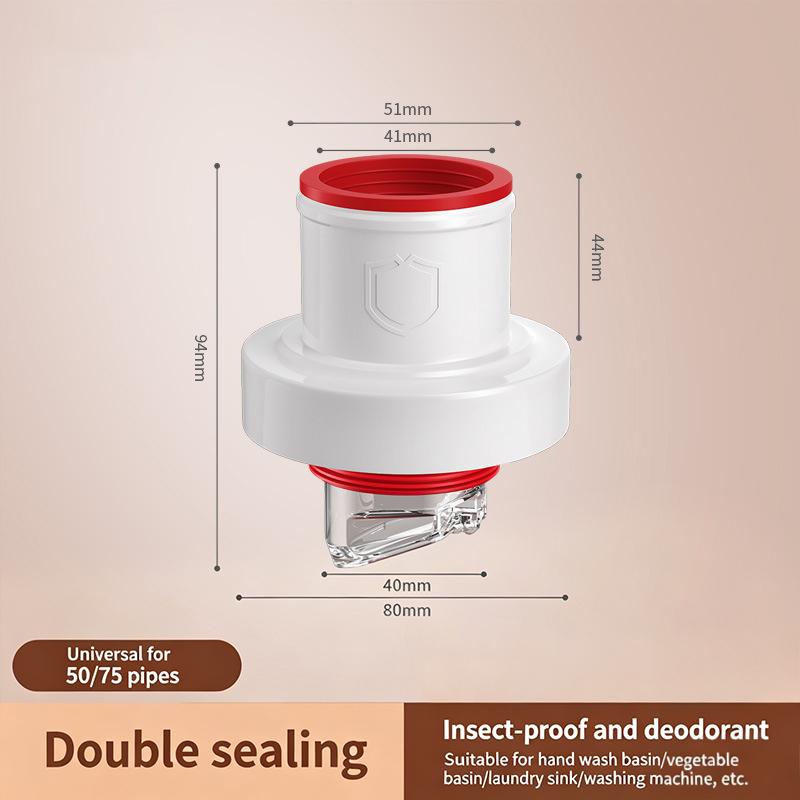 

Sealing Ring Cap For Kitchen Sink Drain Pipe To Prevent Backflow And Unwanted Scents Compatible красный