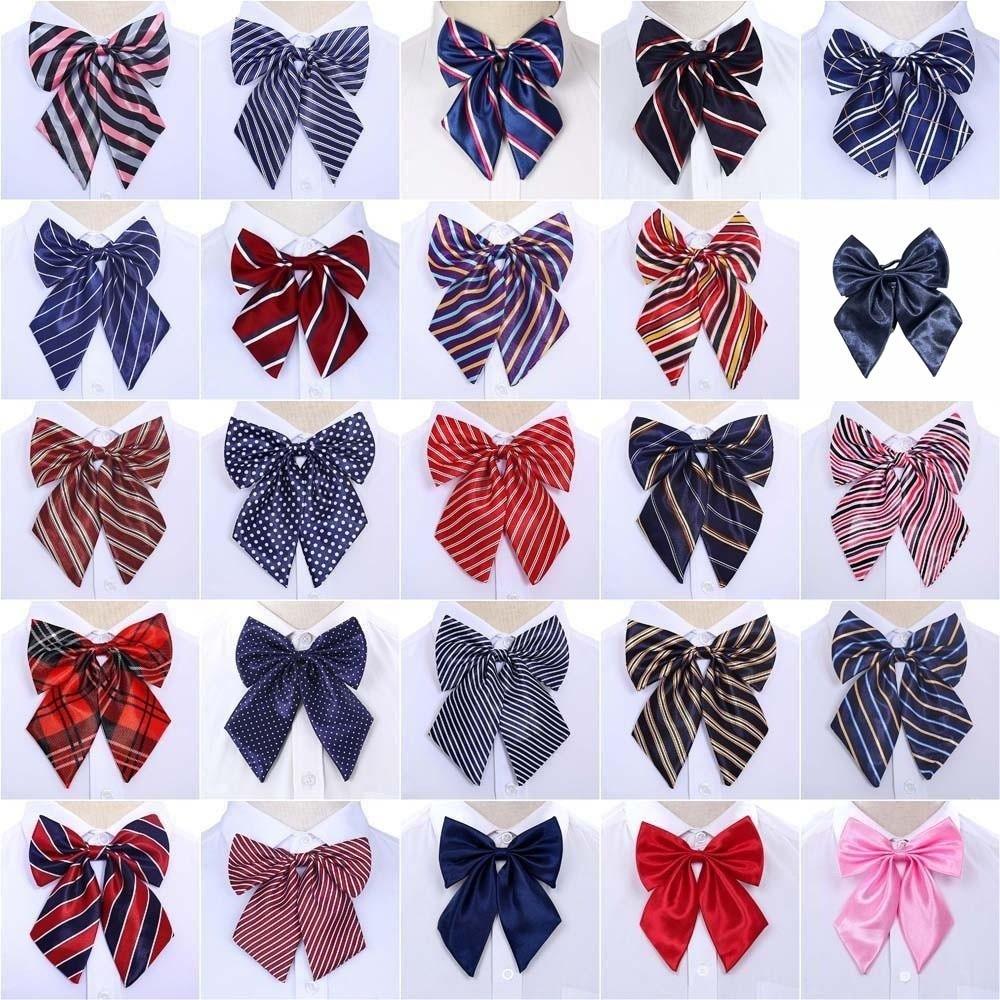 Korean Style Bowknot Neckties Stripe School Students Neckties Sweet JK Uniform Bow Ties Hotel
