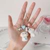 Cute Cartoon Fluffy Dog Keychains Mobile Phone Strap Lovely Puppy Flocking Ornament Woman'S Bag Accessories Key Ring Jewelry