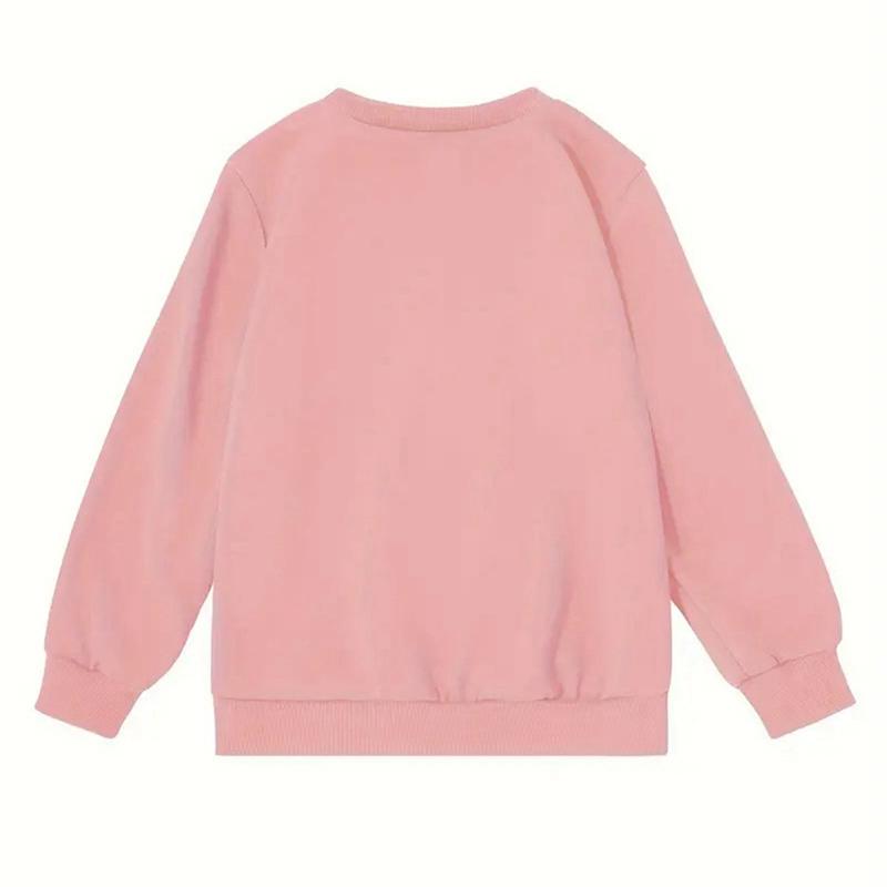 4-14 Lat Dzieci Dziewczynki Zabawny Wzór Kota Bluza Luźna O-neck Długi Rękaw Top