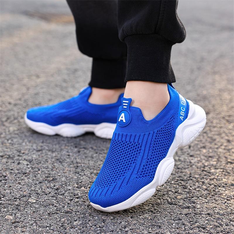 2025 Spring and Summer New Breathable Mesh Boys Lightweight Sports Shoes Girls One Pedal Breathable Casual Running Shoes