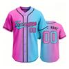 Customizable Baseball Jersey Men Women Button Front Athletic Shirt Team Name Number Printed Sportswear