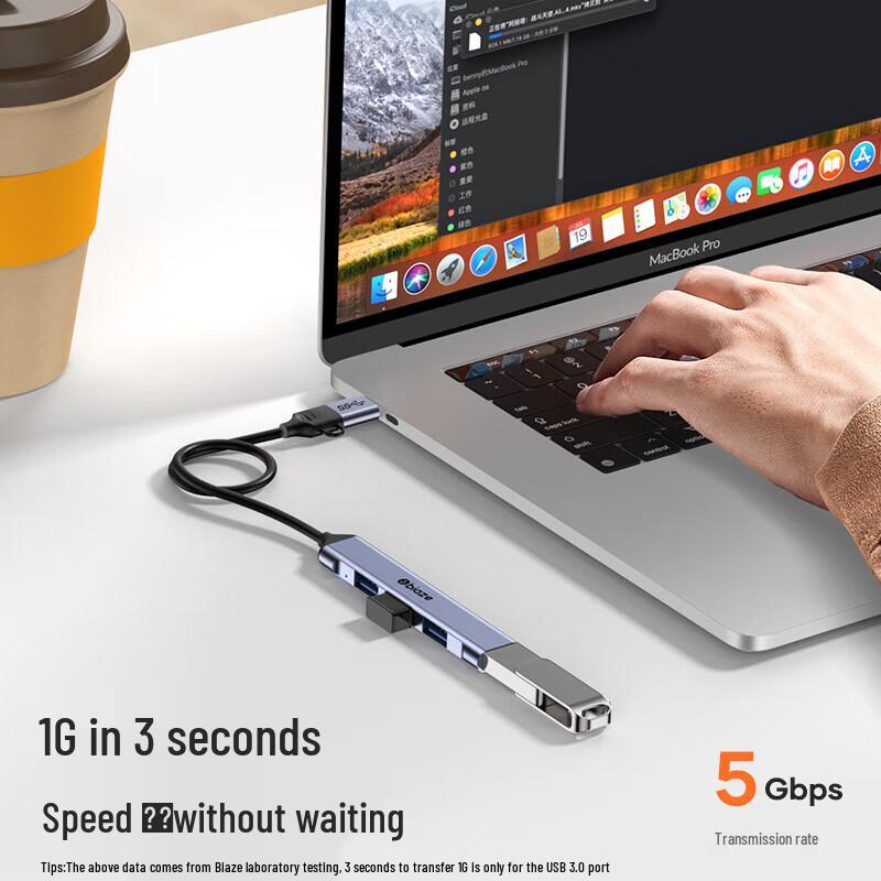 Biaoyao Type-C & USB 3.0 Hub with SD/TF Card Reader
