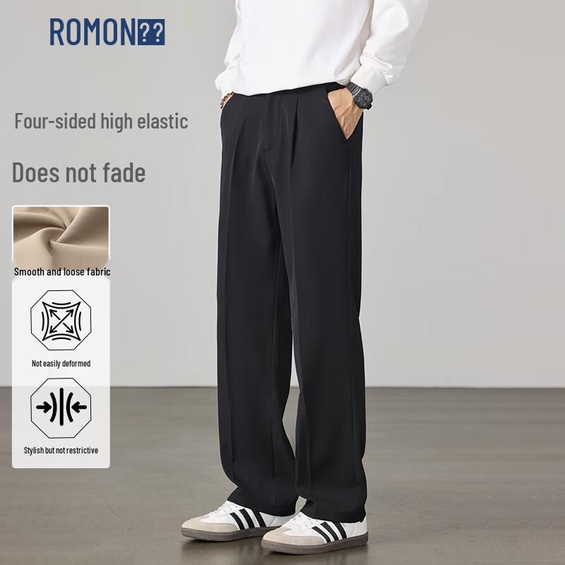 Romon Men s Business Casual Warm Iron-Free Pants 2XL